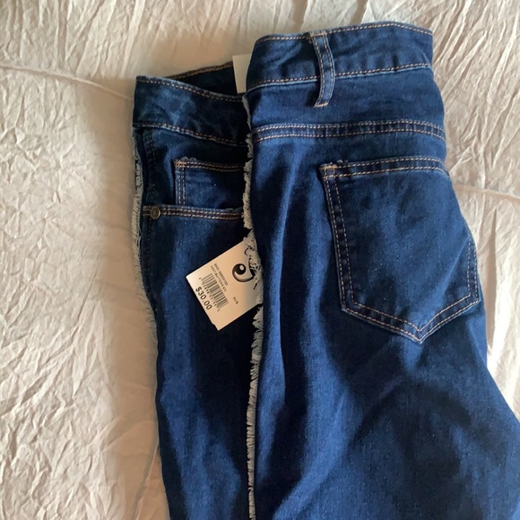 Capri blue jean pants either side stitching - Picture 2 of 2